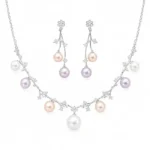 نیم ست نقره مروارید شاخه‌ای | Silver Branch Pearl Half Set