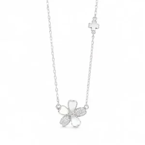 گردنبند نقره شبدر پنج برگ Silver Five-Leaf Clover Necklace
