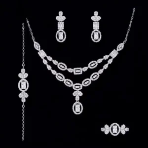 سرویس کامل نقره دوئت امرالد بیضی |  Emerald Oval Duet Silver Set