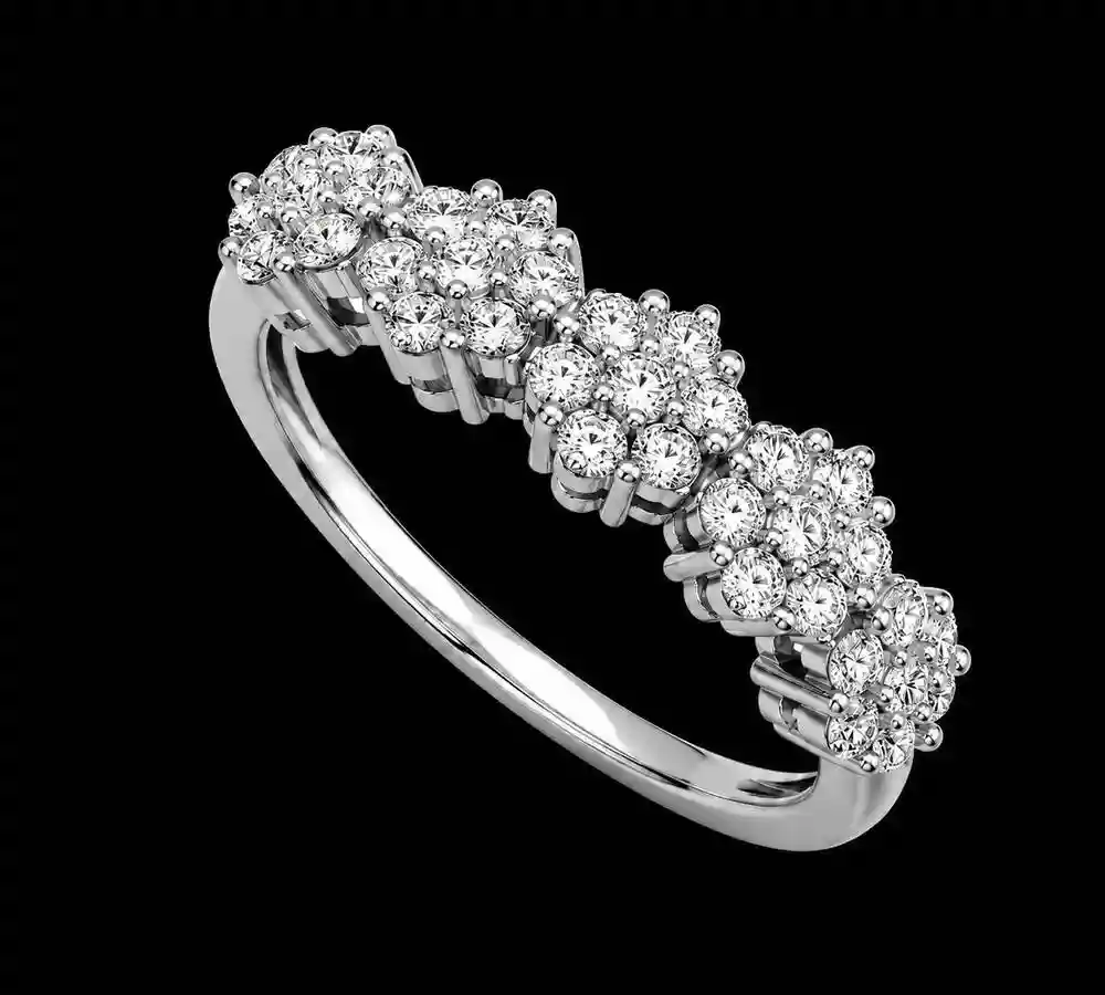 انگشتر نقره فلاور نگینی Silver Crystal Flower Ring