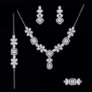سرویس کامل نقره فلورال مربع Floral Square Silver Set