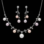 نیم ست نقره مروارید شاخه‌ای | Silver Branch Pearl Half Set