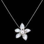 گردنبند نقره فلاور مروارید Silver Pearl Flower Necklace