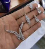 سرویس کامل نقره فلاور مارکیز دوشاخه | Double Floral Marquise Silver Set