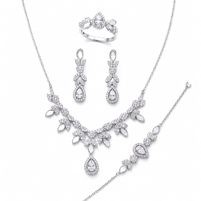 سرویس کامل نقره برگ اشکی Pear Leaf Silver Set