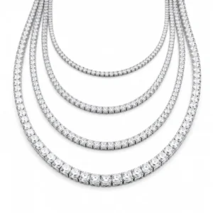 گردنبند نقره تنیسی ایتالیایی وارداتی Silver Tennis necklace
