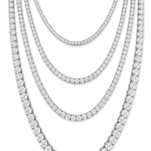 گردنبند نقره تنیسی ایتالیایی وارداتی Silver Tennis necklace
